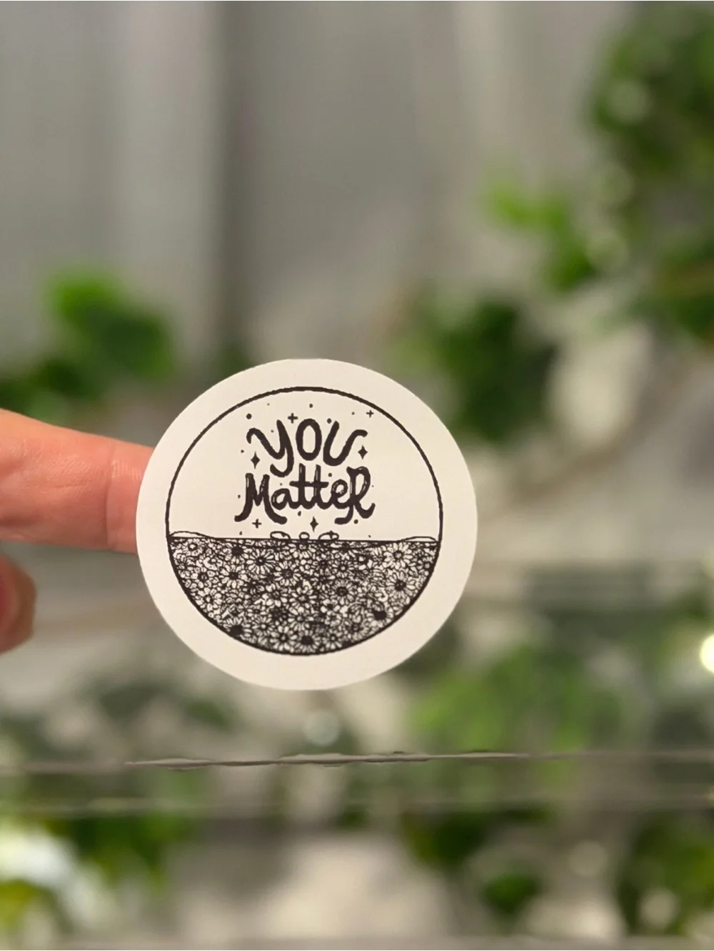 You Matter Floral Encouragement Stickers 2 Inch Round Labels 200 Pack